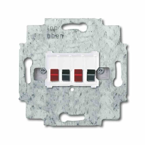 Busch-Jaeger Tragring, Lautsprecheranschluss, alpinweiß, matt, Krallen-/Schraubbefestigung, ohne Beschriftungsfeld Image