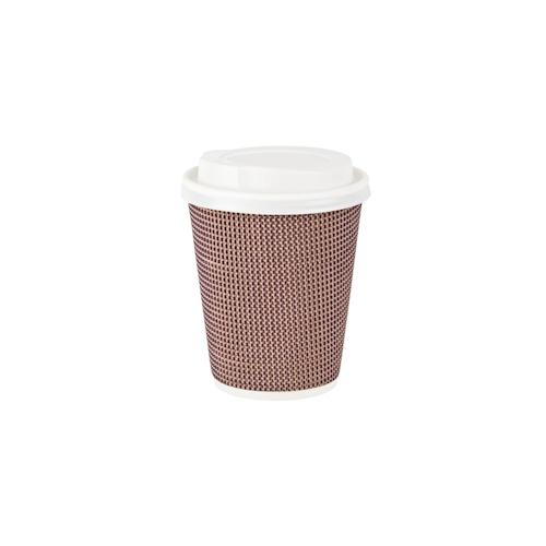 100x Premium Doppelwand Kaffeebecher CoffeeToGo mit Trinkdeckel 200/280ml
