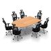 Symple Stuff Hagins Conference Table Wood/Metal in Brown | 30 H x 60 W x 30 D in | Wayfair 628AD28CAF004B71906BDB5F937134B4