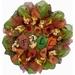 Primrue Fall Welcome Wreath Burlap/Deco Mesh in Brown/Green/Orange | 24 H x 24 W x 6 D in | Wayfair BE2CD35751974BBAB9C7E274395E5E14