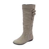Wide Width Women's The Pasha Wide-Calf Boot by Comfortview in Slate Grey (Size 9 1/2 W)