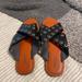 American Eagle Outfitters Shoes | Ae Cross Sandals Sz 8 | Color: Black | Size: 8