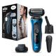 Braun Series 6 Electric Shaver for Men with Precision Trimmer & SmartCare Centre, Wet &Dry, Cordless Foil Razor, UK 2 Pin Plug, 60-B7200cc, Blue Razor