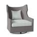 Bernhardt Captiva Swivel Patio Chair w/ Cushions Wicker/Rattan in Gray | 40 H x 33 W x 30 D in | Wayfair OP1102S_6032-010