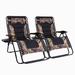 PHI VILLA Reclining Zero Gravity Chair w/ Cushion Metal in Black | 44.9 H x 65 W x 35.4 D in | Wayfair E02GF010101005-2