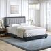 Latitude Run® Pisa Velvet Platform Bed Frame Upholstered/Velvet in Gray | 64.1 W x 85.6 D in | Wayfair 67E0E1FE70054D57B3BEEDFEA405348D