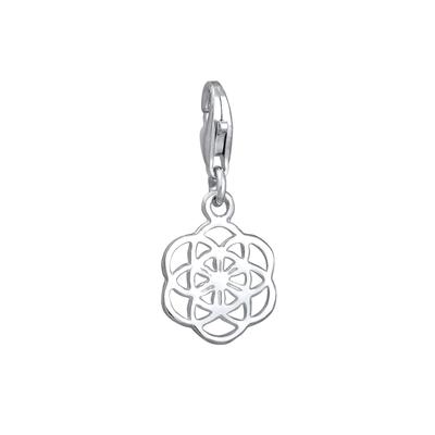 Nenalina - Anhänger Blume des Lebens Ornament 925 Silber Charms & Kettenanhänger 1 ct Damen