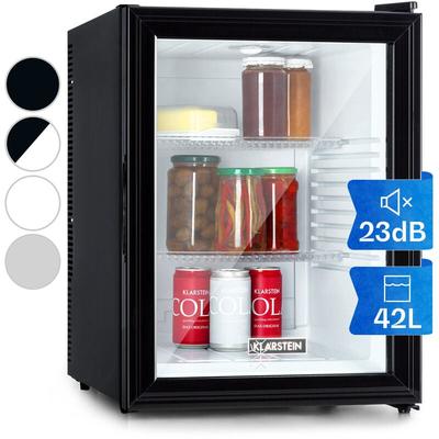 Klarstein - Brooklyn 42 Kühlschrank Kunststoff-Einsatz Glastür weißer Innenraum Image