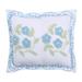 Bloomfield Collection in Floral Design 100% Cotton Tufted Chenille Standard Sham by Better Trends in Blue (Size STANDARD)
