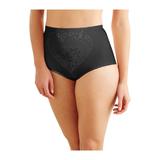 Plus Size Women's Tummy Panel Brief Firm Control 2-Pack DFX710 by Bali in Black Jacquard (Size L)