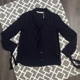 Zara Tops | (Nwot) Zara Trafaluc Navy Blouse (Xs) | Color: Blue | Size: Xs