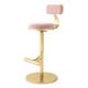 Bar Stools for Kitchens High Stool Adjustable Height Bar Stool Chair with Back, Bar Chairs High Stool Round Velvet Seat Backrest for Breakfast Kitchen Counter Gold Legs - Green/Pink/Red