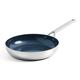 Blue Diamond Cookware Triple Steel Stainless Steel Ceramic Nonstick 24 cm Frying Pan Skillet, Tri-Ply, PFAS-Free, Multi Clad, Induction, Oven Safe, Silver