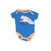 Puma Short Sleeve Onesie: Blue Solid Bottoms - Size 0-3 Month