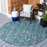 Blue/Gray 79 x 0.2 in Area Rug - Mistana™ Adamski Chevron Indoor/Outdoor Area Rug, Polypropylene | 79 W x 0.2 D in | Wayfair