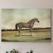 Gracie Oaks 'A Strawberry Roan Hunter' - Painting Print on Canvas Canvas, Solid Wood in Brown/Gray/Green | 27 H x 18 W x 1 D in | Wayfair