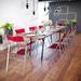 Brayden Studio® Tamworth Acrylic Stackable Folding Chair Set of 2 in Red/Gray | 30 H x 17.75 W x 16.5 D in | Wayfair
