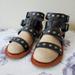 American Eagle Outfitters Shoes | American Eagle Flat Black Gladiator Sandals Sz 5 | Color: Black | Size: 5