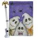 Breeze Decor 3 Ghosts 2-Sided Polyester 40 x 28 in. Flag Set in Blue/Gray | 40 H x 28 W x 4 D in | Wayfair BD-HO-HS-112055-IP-BO-02-D-US12-SB