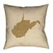 Ivy Bronx Sherilyn West Virginia Floor Pillow Polyester/Polyfill blend in White/Brown | 36 H x 36 W in | Wayfair IVBX6525 45140460