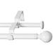 Canora Grey Lipsey Adjustable Double Curtain Rod Metal in White | 0.625 H x 84 W x 0.625 D in | Wayfair 8ECB8FEF38E54DC484666E13CD19453E