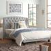 Three Posts™ Lilianna Tufted Low Profile Platform Bed Upholstered/Polyester in Gray | 54 H x 58.1 W x 82.3 D in | Wayfair