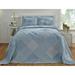 Ophelia & Co. Holl 100% Cotton Patchwork Pattern Tufted Machine Washable Chenille Bedspread Cotton in Blue | Full/Double Bedspread | Wayfair