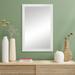 Lark Manor™ Morgan Wood Framed w/ Safety Backing Ideal for Bathroom/Vanity Mirror in White | 24 H x 20 W x 1 D in | Wayfair