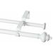 Canora Grey Platteville Adjustable Double Curtain Rod Metal in White | 0.625 H x 84 W x 0.625 D in | Wayfair 75BFF54AEA30465F8253C2FA828B92D8
