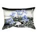 Bloomsbury Market Clair Fuji & Cherry Blossoms Cotton Pillow Cover Cotton in Blue | 14 H x 20 W x 3 D in | Wayfair BBMT5538 40989761