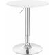 Bartisch höhenverstellbarer Tisch 68-88 cm, multifunktionaler Partytisch aus mdf Metall, Weiß