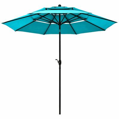 Costway 10' 3 Tier Patio Umbrella Aluminum Sunshad...