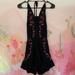 American Eagle Outfitters Dresses | American Eagle Black Embroidered Halter Romper | Color: Black | Size: S