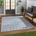 Novato 7'10" x 10' Blue/Light Blue/Taupe/Ink Blue/Teal Outdoor Area Rug - Hauteloom