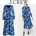 J. Crew Dresses | 0 J.Crew Long Sleeve Wrap Dress Watercolor Begonia | Color: Blue | Size: 0