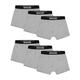 Snocks Boxers Men Multipack (6X) Mens Boxers Underwear Pack of 6 Grey, Size Medium (M) - Boxer Shorts Cotton Briefs Fitted Trunks