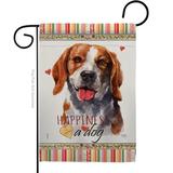 Breeze Decor Bulldog Happiness - Impressions Decorative 2-Sided Polyester 19 x 13 in. House Flag in Gray | 18.5 H x 13 W in | Wayfair