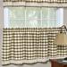 Tejeda Buffalo Check 58" Cafe Curtain Polyester in White/Brown Laurel Foundry Modern Farmhouse® | 36 H x 58 W x 1.5 D in | Wayfair