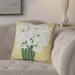 August Grove® Paperwhites Outdoor Square Pillow Cover & Insert Polyester/Polyfill blend in Yellow | 20 H x 20 W x 7 D in | Wayfair
