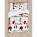 East Urban Home Asian Japanese Geisha w/ Traditional Kimono Folk Culture Style Modern Artful Image Duvet Cover Set Microfiber in Red | Twin | Wayfair