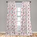 East Urban Home Ambesonne Valentines 2 Panel Curtain Set, Arrows Of Cupid Mythological Concepts Hearts w/ Love & Adoration Themes | 95 H in | Wayfair