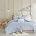 Latitude Run® Kazi Cotton Jacquard Comforter Set w/ Euro Shams & Throw Pillows Percale in Blue | Wayfair DB4C6764369645CF858F3F5D5D8C9235