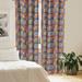 East Urban Home Ambesonne Mandala 2 Panel Curtain Set, Colorful Abstract Sixties Inspired Pattern Flower Design w/ Stripes Lines | 95 H in | Wayfair