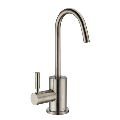 Whitehaus Collection Point Of Use Instant Hot Water Drinking Faucet with Gooseneck Swivel Spout WHFH-H1010-BN