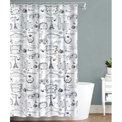 Splash Home Shower Curtains Black, Splash Microfiber Shower Curtain Liner