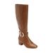 Extra Wide Width Women's The Vale Wide Calf Boot by Comfortview in Mocha (Size 8 WW)