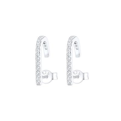 Elli - Suspender Geo Minimal Zirkonia 925 Sterling Silber Ohrringe Damen