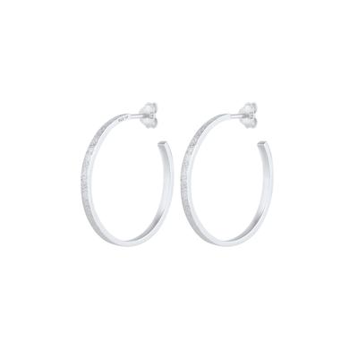 Elli - Creolen Stecker Basic Hammerschlag 925 Silber 1 ct Damen