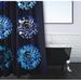 Beachcrest Home™ Caillo Floral Single Shower Curtain Polyester in Blue/Black | 73 H x 70 W in | Wayfair 8BB7363CDDE049CCA90121CF6EBC1743