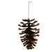 The Holiday Aisle® Pinecone w/ Glitter Hanging Figurine Ornament Plastic in Brown | 5.5 H x 3.75 W x 3.75 D in | Wayfair